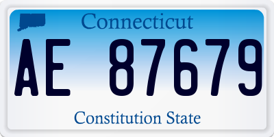 CT license plate AE87679