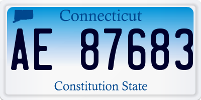 CT license plate AE87683