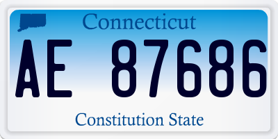 CT license plate AE87686