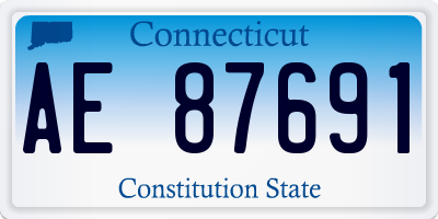 CT license plate AE87691