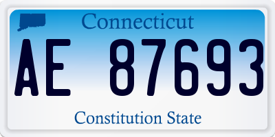 CT license plate AE87693