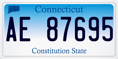 CT license plate AE87695