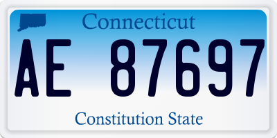 CT license plate AE87697