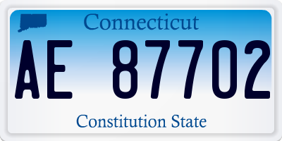 CT license plate AE87702