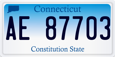 CT license plate AE87703