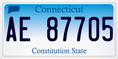 CT license plate AE87705