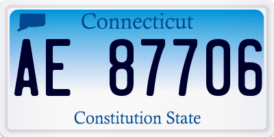 CT license plate AE87706