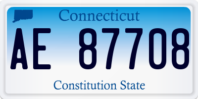 CT license plate AE87708