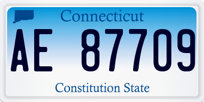 CT license plate AE87709