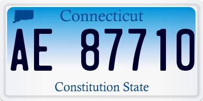 CT license plate AE87710