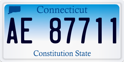 CT license plate AE87711