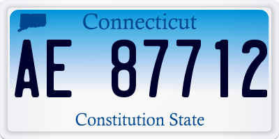 CT license plate AE87712