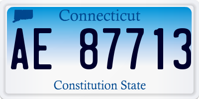 CT license plate AE87713