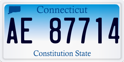 CT license plate AE87714