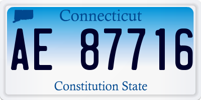 CT license plate AE87716