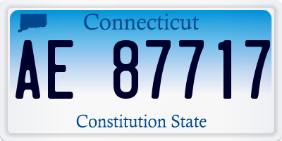 CT license plate AE87717