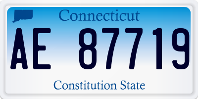 CT license plate AE87719