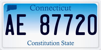 CT license plate AE87720