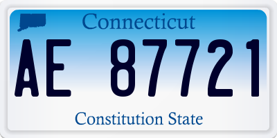 CT license plate AE87721