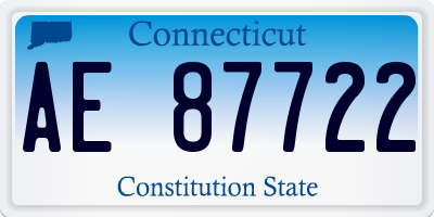 CT license plate AE87722