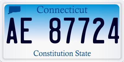 CT license plate AE87724