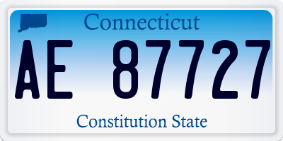 CT license plate AE87727