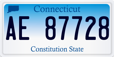 CT license plate AE87728