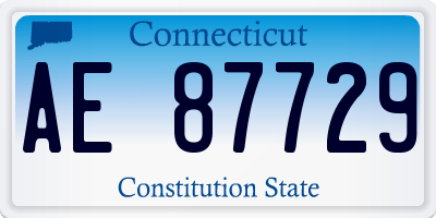 CT license plate AE87729