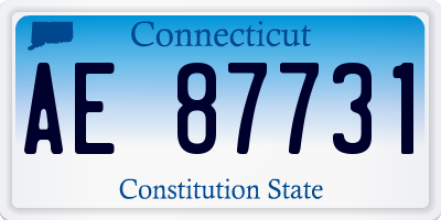 CT license plate AE87731