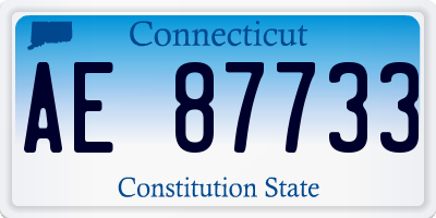 CT license plate AE87733