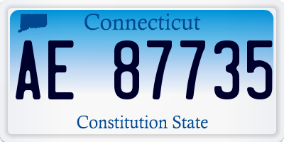 CT license plate AE87735