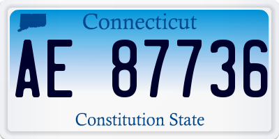 CT license plate AE87736