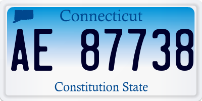 CT license plate AE87738