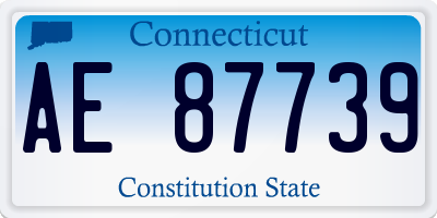 CT license plate AE87739