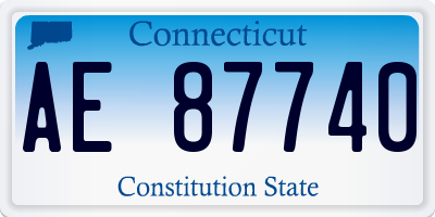 CT license plate AE87740