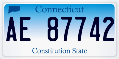 CT license plate AE87742