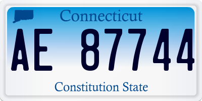 CT license plate AE87744