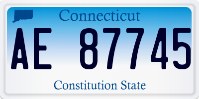 CT license plate AE87745