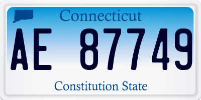 CT license plate AE87749