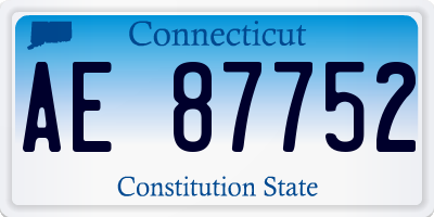 CT license plate AE87752