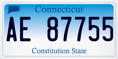 CT license plate AE87755