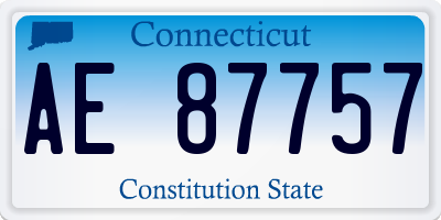 CT license plate AE87757