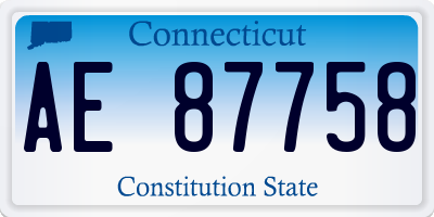 CT license plate AE87758