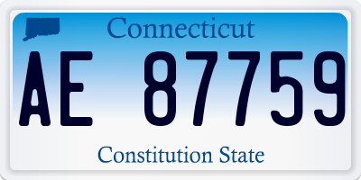 CT license plate AE87759