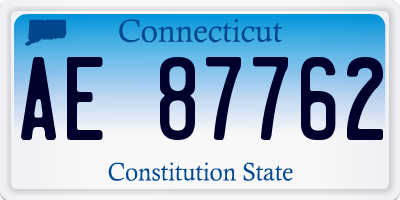 CT license plate AE87762