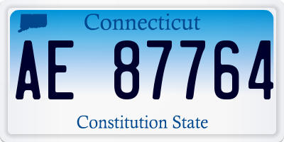 CT license plate AE87764