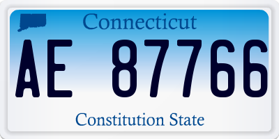 CT license plate AE87766