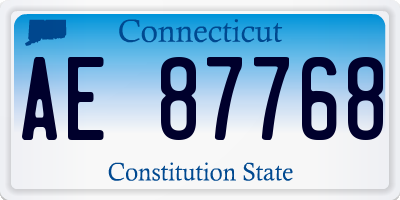 CT license plate AE87768