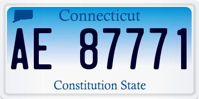 CT license plate AE87771