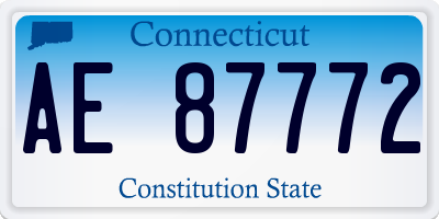 CT license plate AE87772